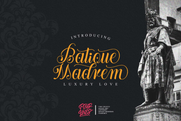 Batique Madrem: A Classy Script Font for Elegant Campaigns