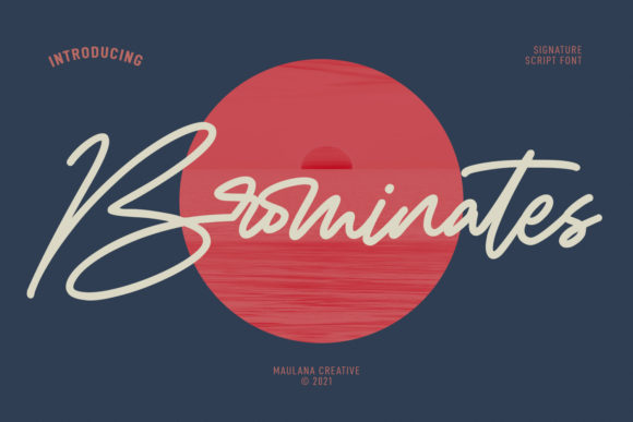 Brominates Signature: A Vintage Script Font for Elegant Branding