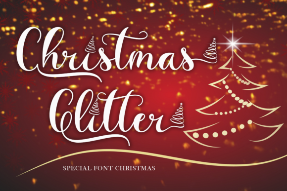 Christmas Glitter Script Font for Elegant Holiday Designs