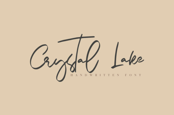 Crystal Lake Script Font for Elegant Handmade Design