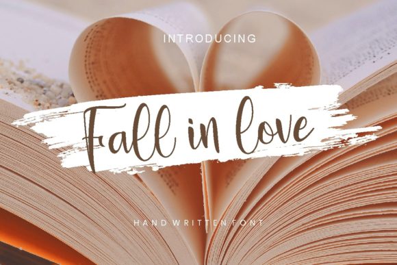 Fall in Love Script Font for Elegant Brand Identity
