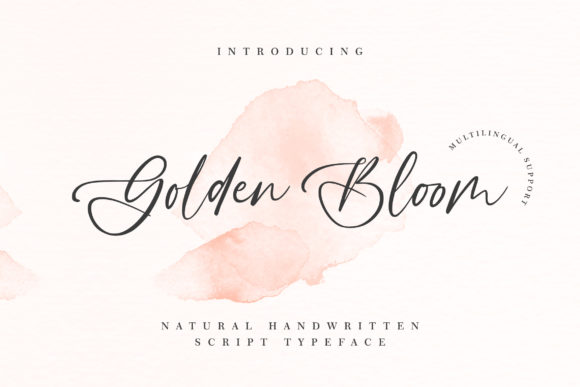 Golden Bloom: A Refined Script Handwritten Font for Elegant Design