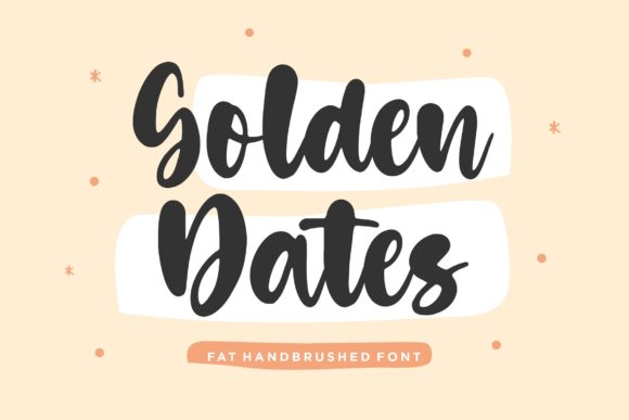 Golden Dates Font for Handmade Creators