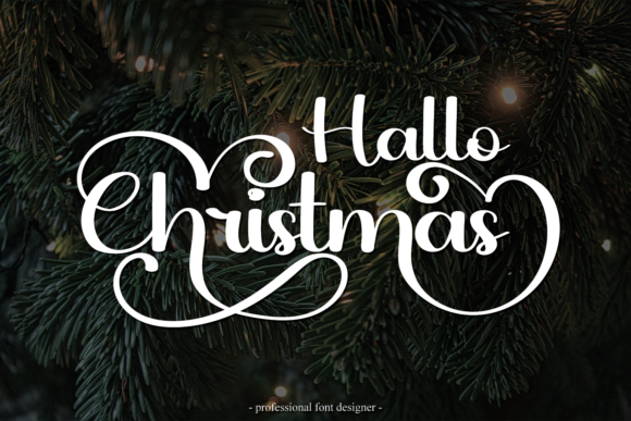 Hallo Christmas Script Font for Elegant Handmade Designs