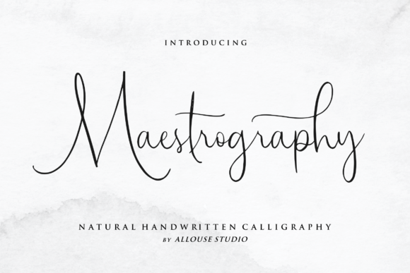 Maestrography: An Elegant Script Handwritten Font for Editorial Design