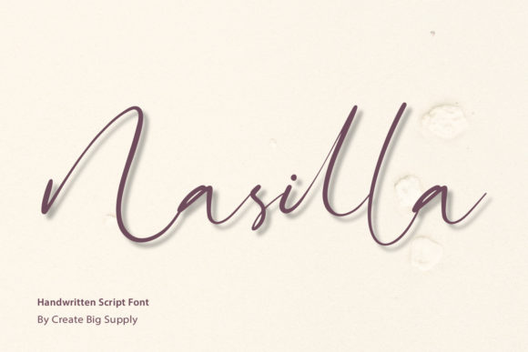 Nasilla Script Font for Luxury Branding