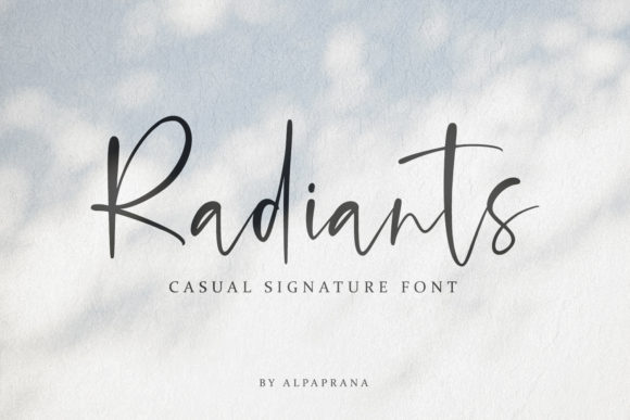 Radiants Font for Elegant Campaign Design
